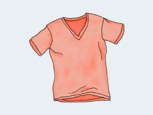 Dummy V-Neck T-Shirt - Red